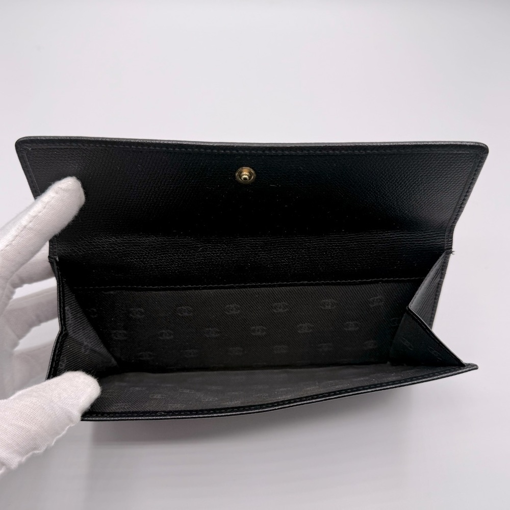 Authentic Chanel Black Leather CC Emblem Wallet - Picture 5 of 7